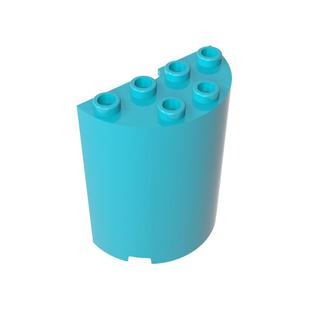 高砖积木零件GDS 弧形圆柱砖兼容6218MOC拼插散件 1134配件2x4x4