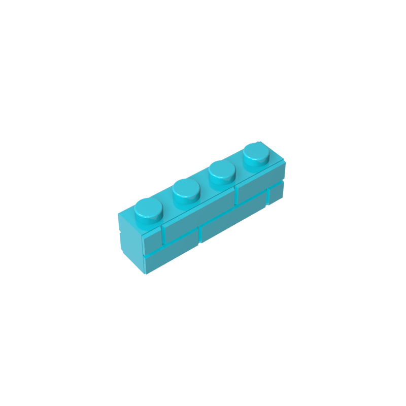 高砖积木零件GDS-632配件1x4格纹兼容15533小颗粒MOC拼插散件