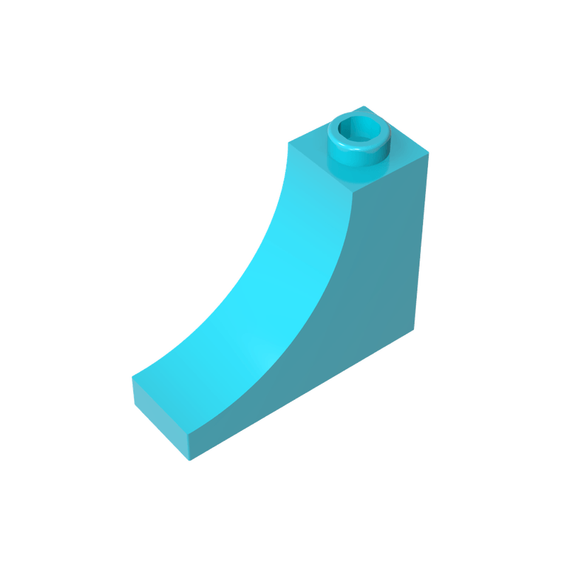 高砖积木零件GDS-857配件1x3x2 弧形砖兼容18653小颗粒拼插散件