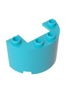 高砖积木零件GDS-1127配件2x4x2 弧形墙壁板兼容24593MOC拼插散件