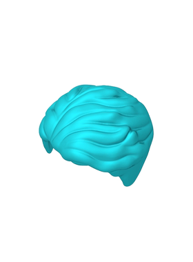 高砖积木零件GDS-2155配件105号迷你假发兼容小颗粒MOC拼插散件