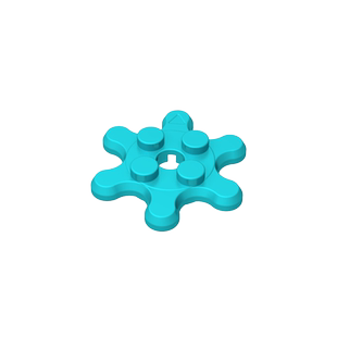 高砖积木零件GDS 6齿轮转盘板兼容35442MOC拼插散件 90034配件2x2