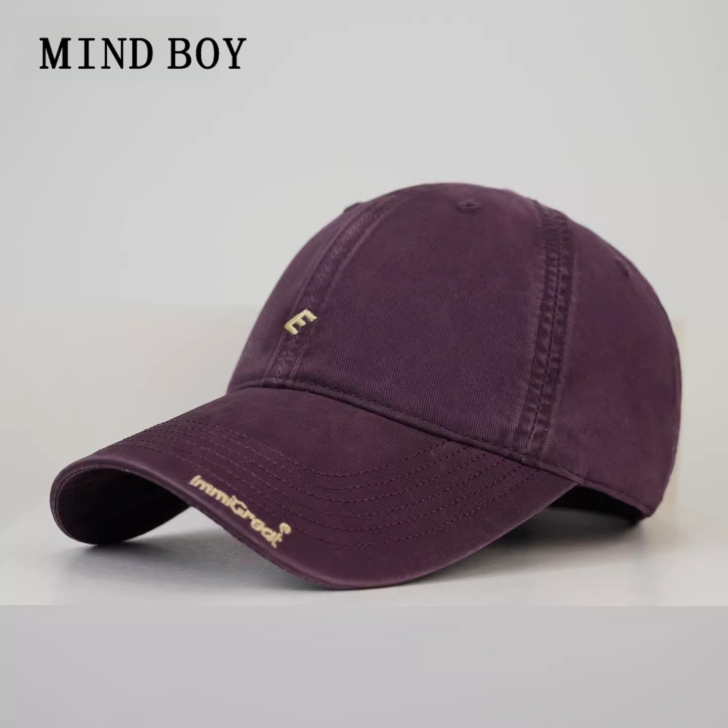 MIND BOY春夏加大码遮阳棒球帽子男女韩版简约大头围显脸小鸭舌帽