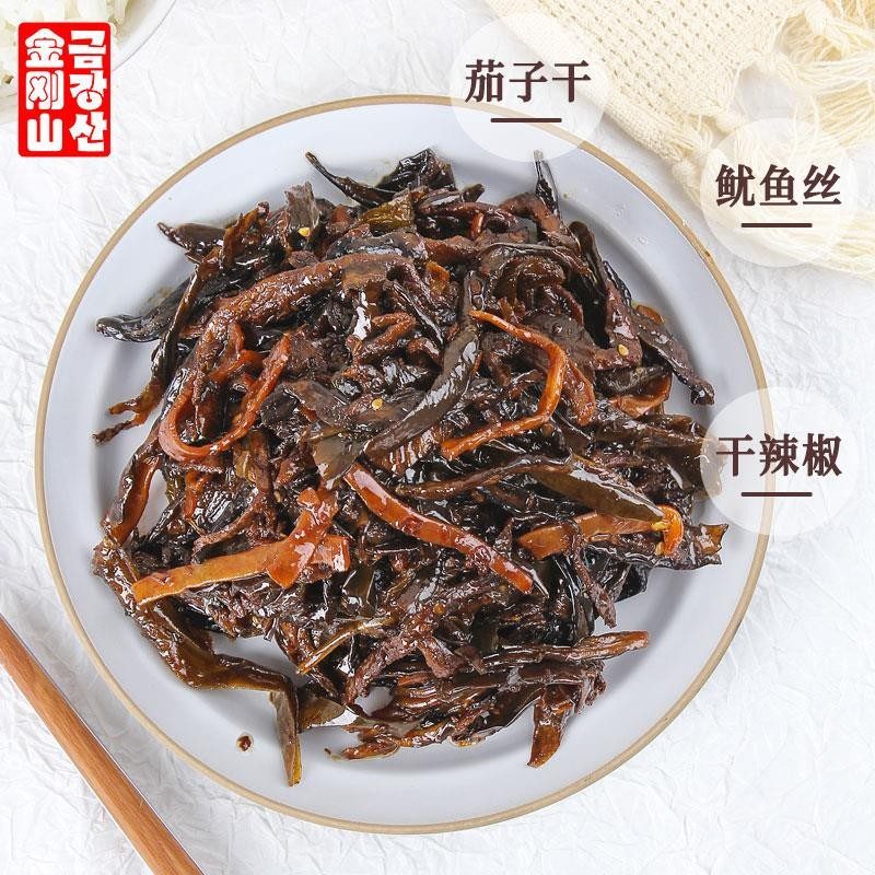 金刚山酱茄子干辣椒咸菜延边朝鲜族东北下饭菜