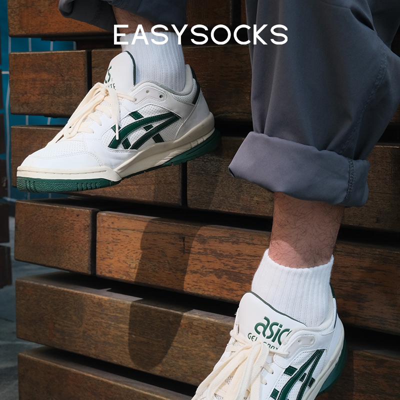 EASYSOCKS毛圈袜秋冬中筒袜保暖加厚白袜子纯棉cityboy袜子男冬季