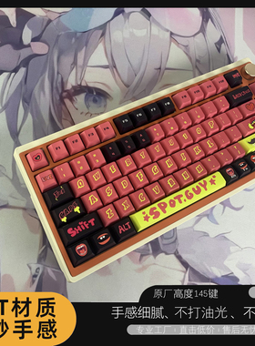 键帽PBT适配wooting60he键盘evo80美加狮made68键帽87夜魔ROG