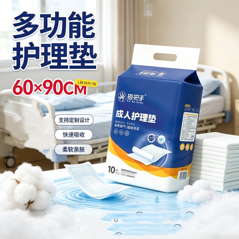 加厚搭把手成人护理垫纸尿垫隔尿垫产褥垫老人姨妈一次性大号干爽
