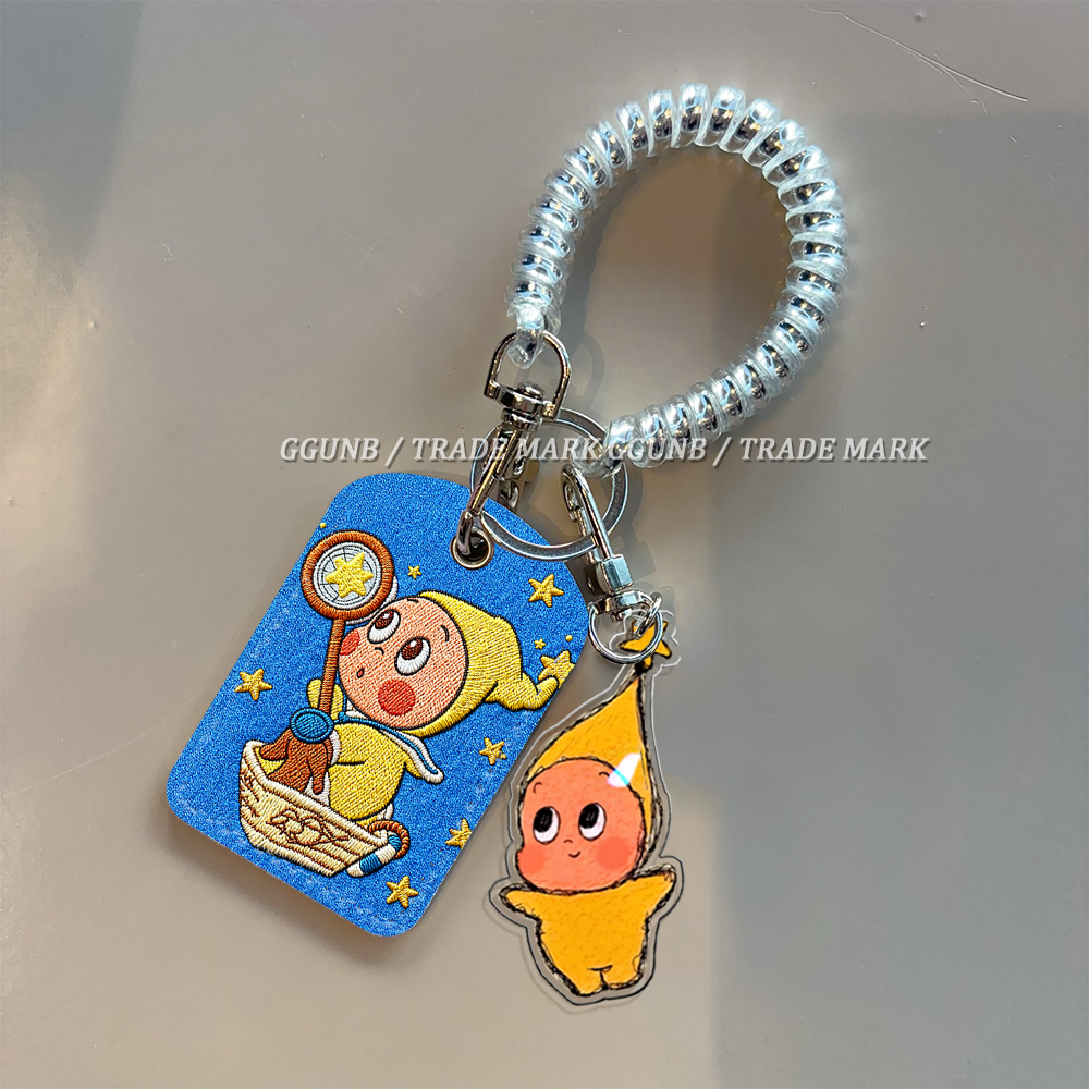 飞天用网兜捉星小人感应卡套学生滑盖卡套饭卡地铁电瓶车小区卡包学生卡公交卡身份证件门禁卡工作证件套