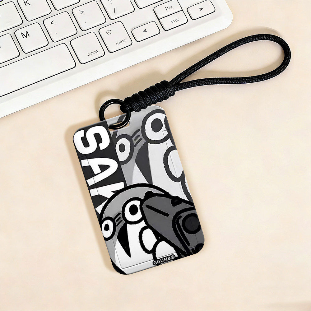 举枪咸鱼君NFC感应卡套学生滑盖卡套饭卡地铁小区卡包学生卡公交卡