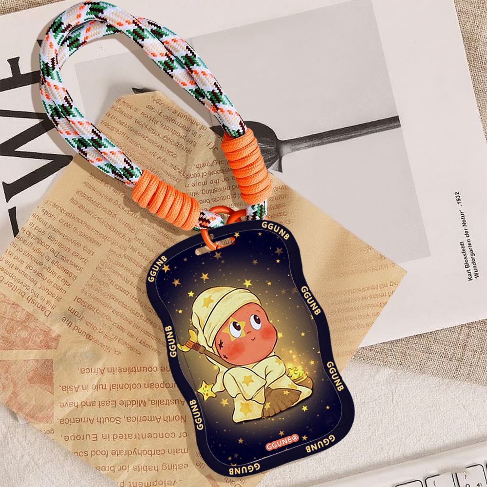 穿修女服扫地小人卡套学生滑盖卡套饭卡地铁电瓶车小区卡包学生卡公交卡身份证件门禁卡工作证件套