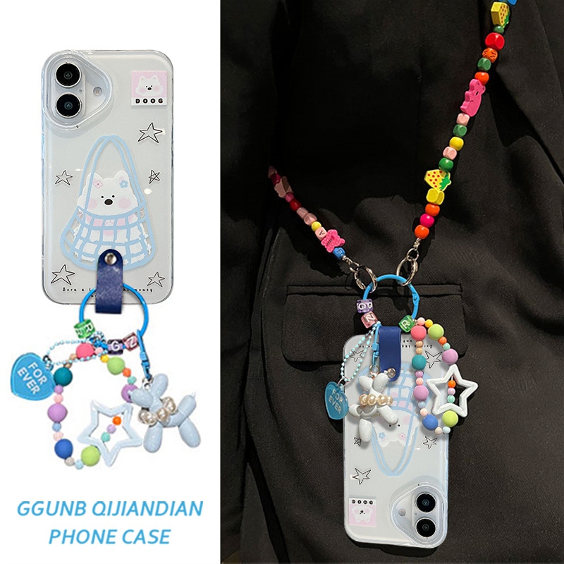 网兜小白狗适用vivox300pro手机壳x200/100高级90保护套x80/70简约s20/19小众18/17防摔s16软15