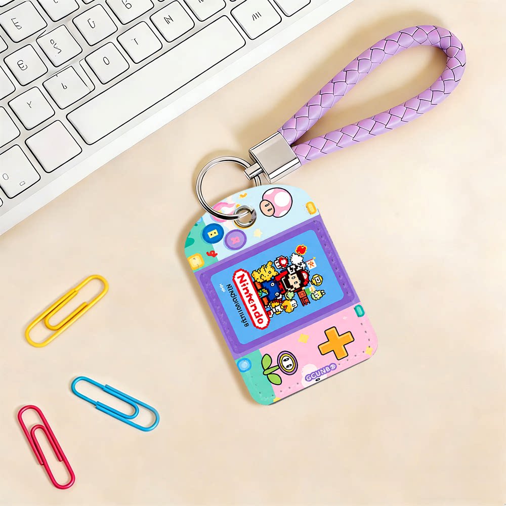 像素马里奥PS游戏机NFC门禁水滴小卡套钥匙扣迷你NFC感应小区公交卡交通电梯IC卡防摔保护套