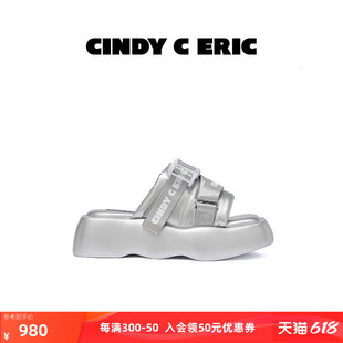 新款 软底鞋 机能中性厚底女士拖鞋 ERIC2024夏季 CINDY