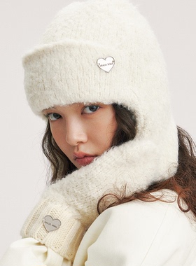 CHUNISLET纯屿 气质羊毛毛线手套女秋冬加厚保暖护腕可爱帽子