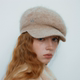 CHUNISLET纯屿 纯色兔毛毛毛气质贝雷帽秋冬保暖画家帽