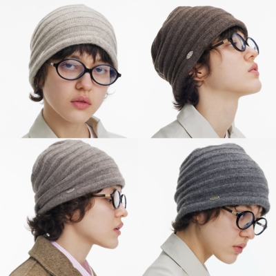 CHUNISLET纯屿 针织帽女牦牛毛羊绒帽子秋冬百搭保暖毛线针织冷帽