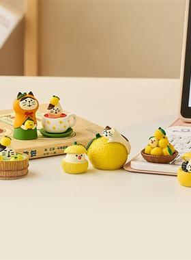 创意可爱猫咪小摆件解压治愈系办公室工位电脑显示器趴趴桌面装饰