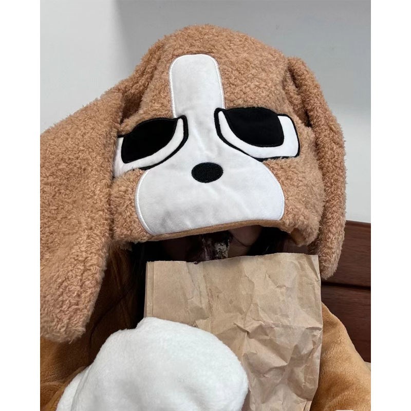 暹罗厘普系列连帽午睡毯比格犬多栋毛毯可爱狗狗空调毯出门扮狗咯