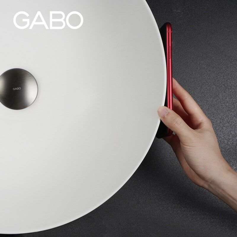 观博GABO 家用洗手盆圆形台上陶瓷洗面盆卫生间洗漱台盆 10429