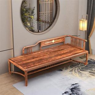 实木贵妃椅客厅卧室美人榻沙发小户型家具罗汉床白蜡木躺椅 新中式