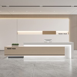 现代公司前台接待台酒店迎宾台培训机构柜台美容院吧台店铺收银台