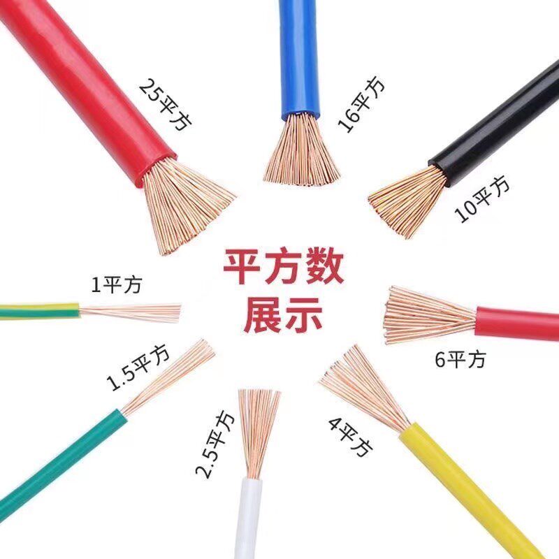 恒飞国标家用零剪单芯多股软线铜芯线BVR/1.5/2.5/4/6/10平方电线