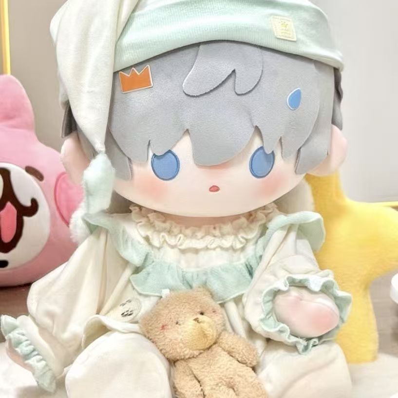 40cm娃衣舒芙蕾毛绒棉花娃娃睡衣坐姿一番无属性公仔玩偶衣服黄油