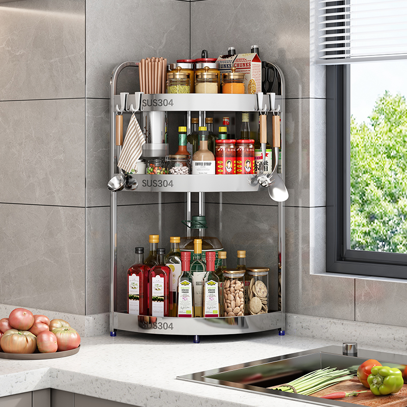 新款厨房置物架304不锈钢