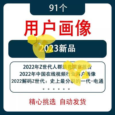 新2023新款上市优质用户画像人群洞察习惯消费Z世代趋势研究报告