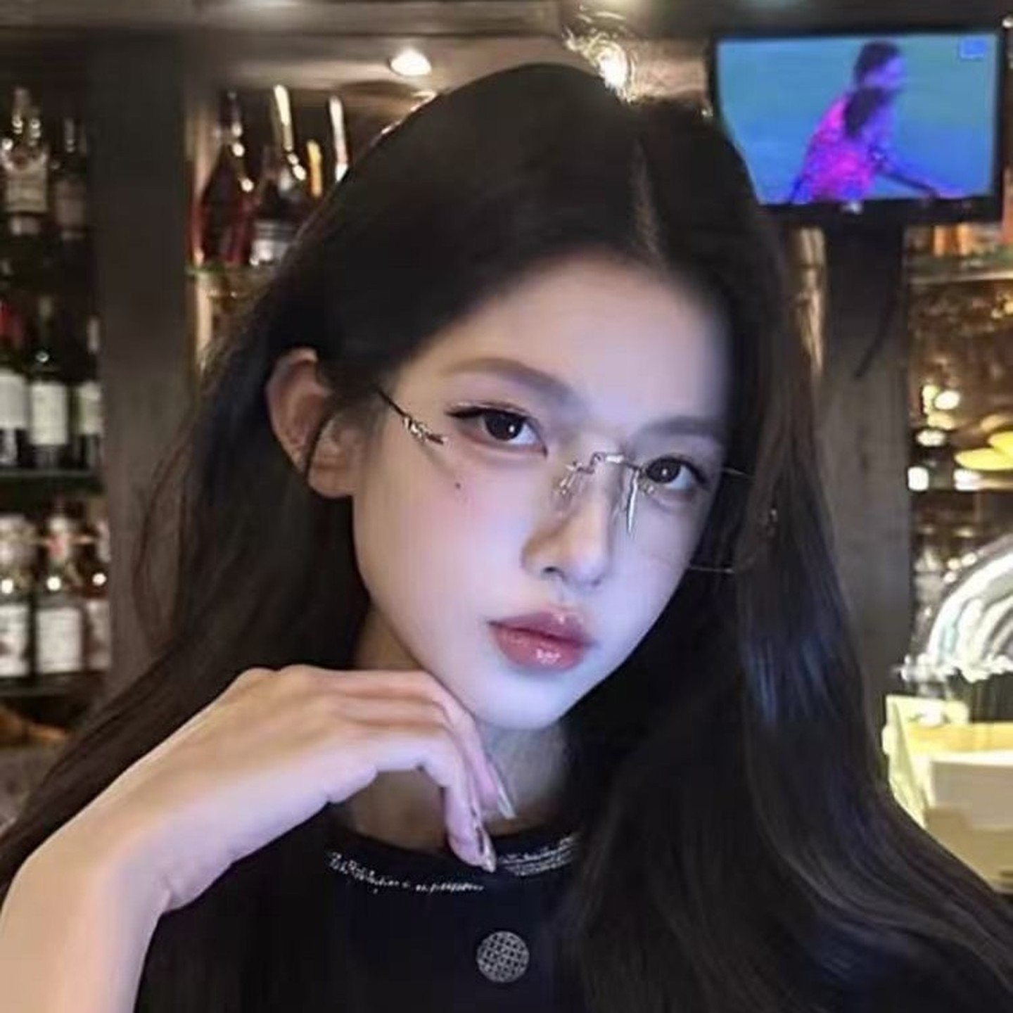 高智纯欲无边框老花素颜眼镜装饰眼镜女高级感眼镜框架y2k欧美风