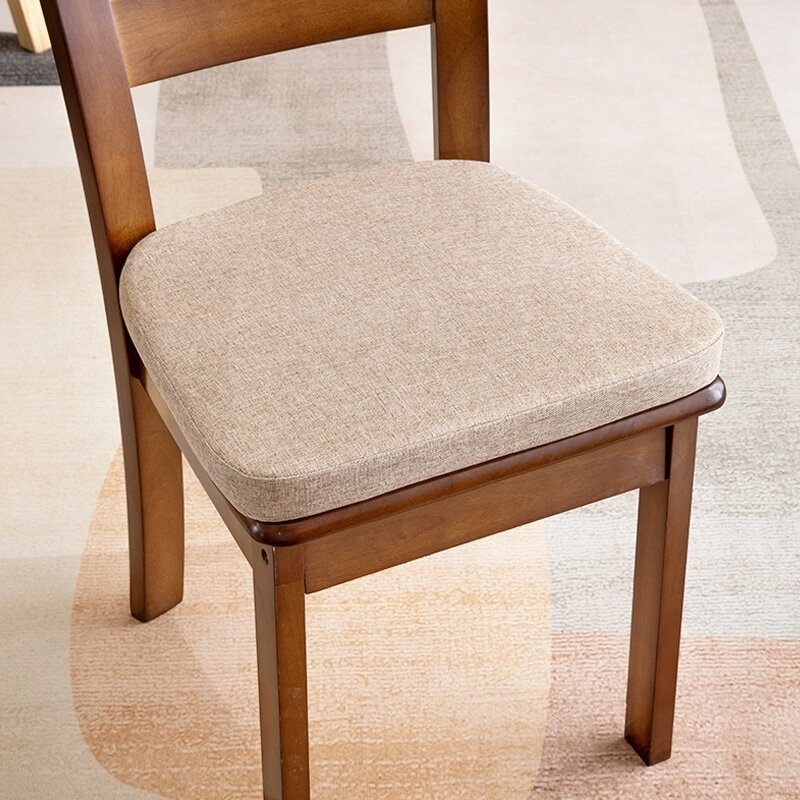 坐垫可拆洗亚麻学生久坐椅子垫办公室高密度海绵垫餐椅茶椅马蹄形