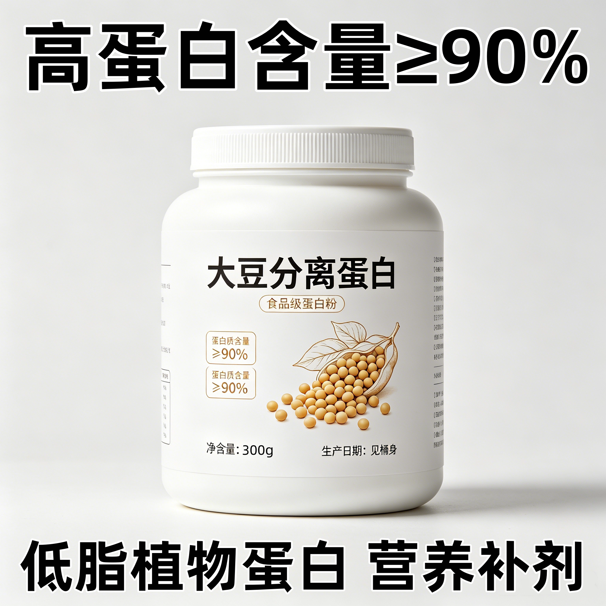 大豆分离蛋白粉高蛋白无蔗糖