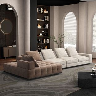 意式 劳伦斯布艺沙发网红极简设计师客厅大小户型现代沙发转角组合
