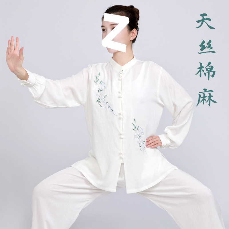 小和山太极服女款新款2025夏季棉麻太极拳练功服女服装春秋