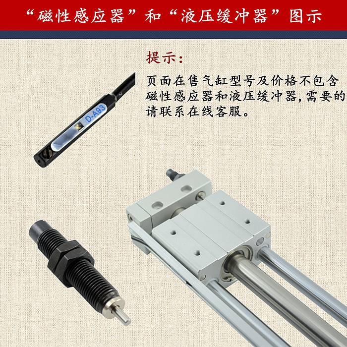 新款RMT/CY1S无杆气缸气动滑台双导杆运输模组省空间长行程推-封面