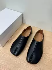 【Ding Hao】Tabi Split-Toe Leather Shoes, Flat Loafers, Ninja Tabi Genuine Leather Slip-On Shoes
