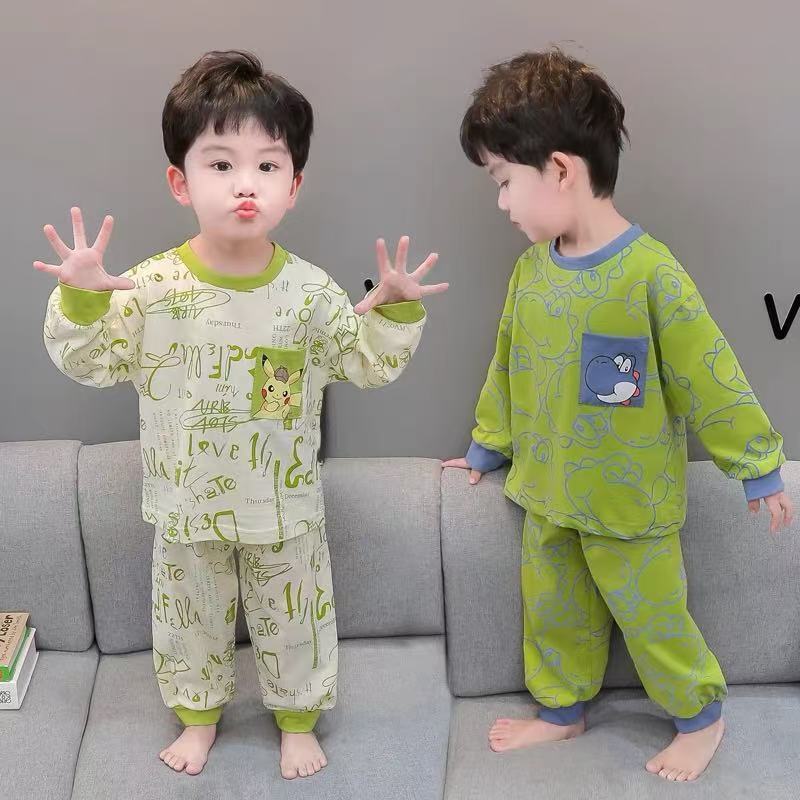 男童睡衣纯棉春秋薄款202