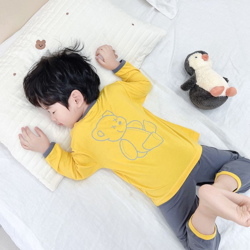 儿童睡衣莫代尔薄款春秋