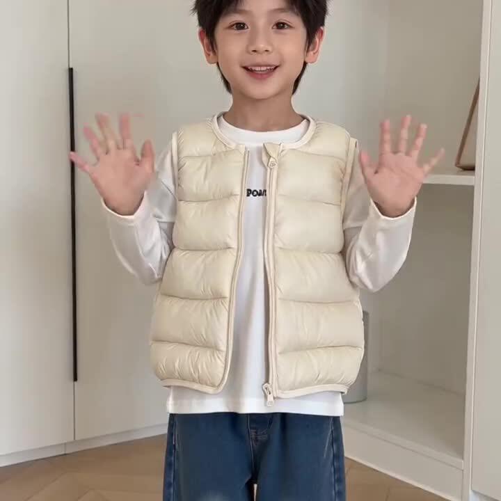儿童羽绒棉马甲女童男童