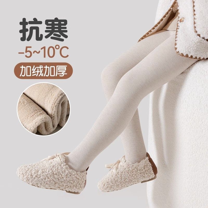 女童打底裤加绒加厚秋冬