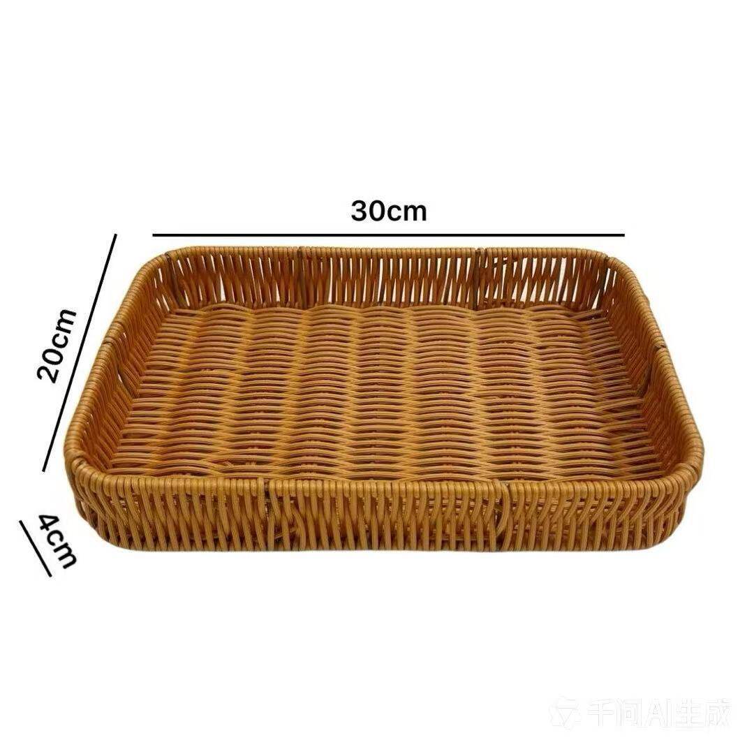 手工编织仿藤加固水果面
