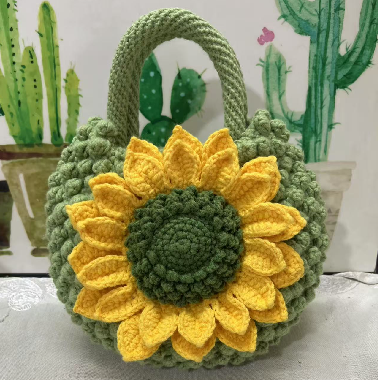 【造物即视】向日葵包榴莲包牛油果包荷花包精梳棉毛线diy材料包,服饰配件/皮带/帽子/围巾,DIY编织材料包,淘宝优惠券,粉丝福利购,淘宝优惠卷