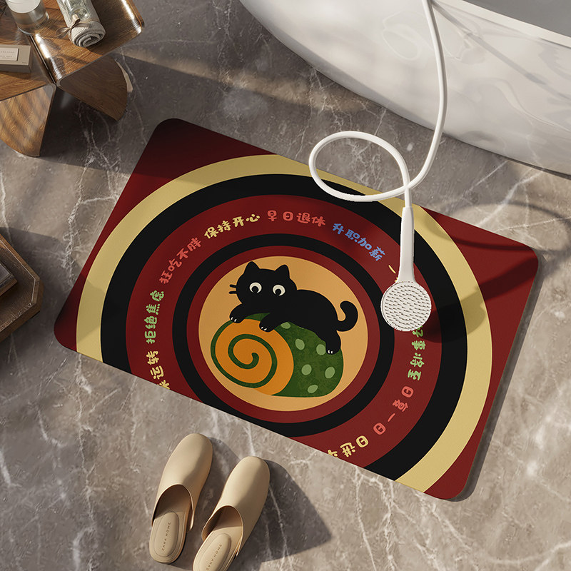 浴室地垫硅藻泥吸水防滑卫生间厕所门口脚垫卡通可爱卡通地毯速干,居家布艺,厨房地垫,淘宝优惠券,粉丝福利购,淘宝优惠卷