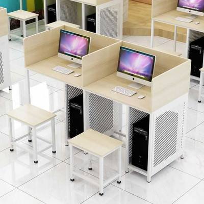 室教桌定制支持定制学生卡机房电脑桌专用教师书桌微机桌椅座屏风