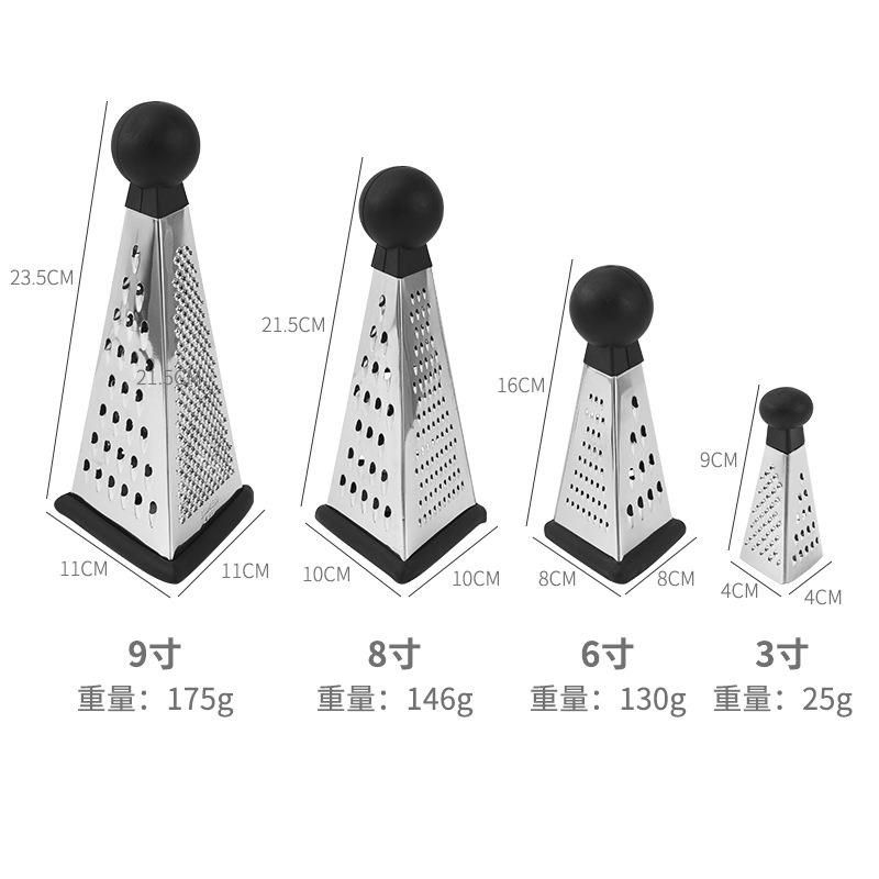 厂家刨丝器 不锈钢三面刨芝士刨 三角刨蔬果切片切丝器