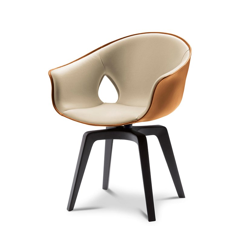 北欧餐椅双孔椅网红休闲椅办公书房单人酒店设计师创意玻璃钢精品