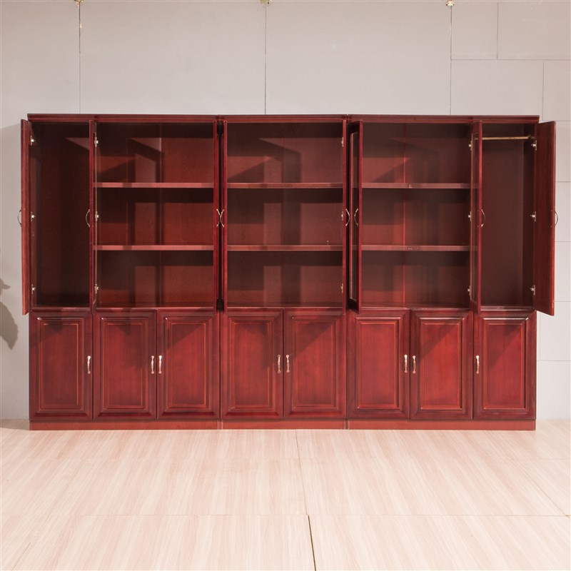 办公家具 文件柜油漆木皮书柜资料柜落地柜档案柜木质