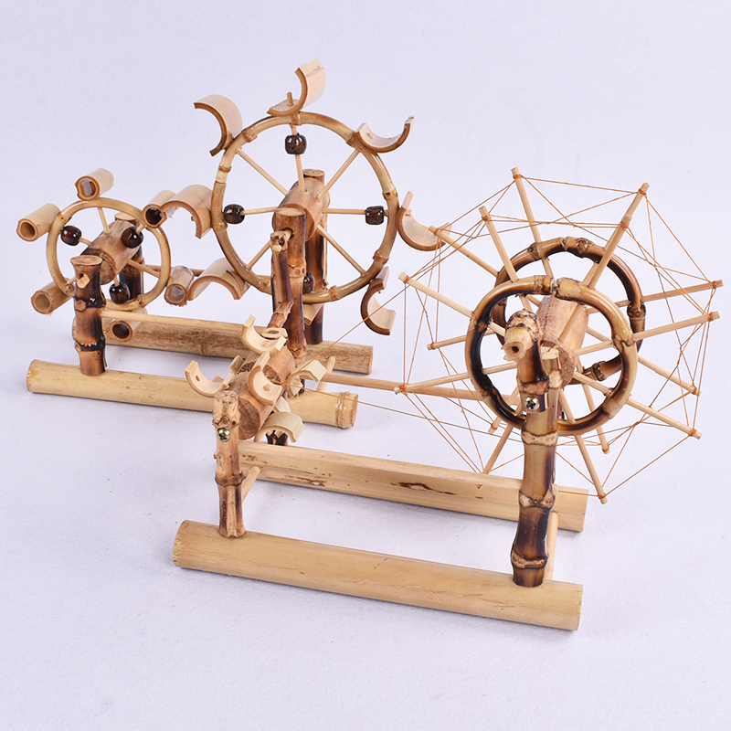 手工装饰品摆件热销简易竹木制品风车模型茶几卧室创意家居摆设