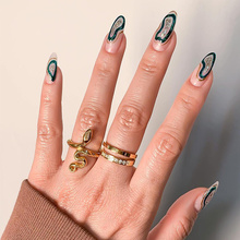 bohomoon蛇形戒指女满钻18k金轻奢小众设计高级感精致缠绕食指戴