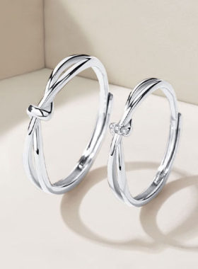 莫比乌斯双生结情侣对戒开口